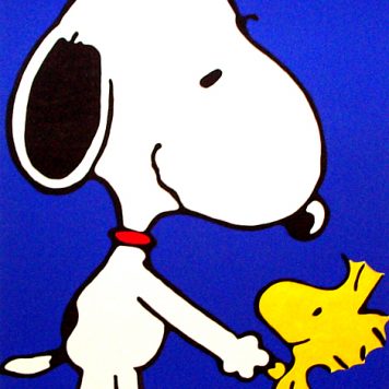 Snoopy & Woodstock painting by mr.aspie